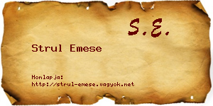 Strul Emese névjegykártya